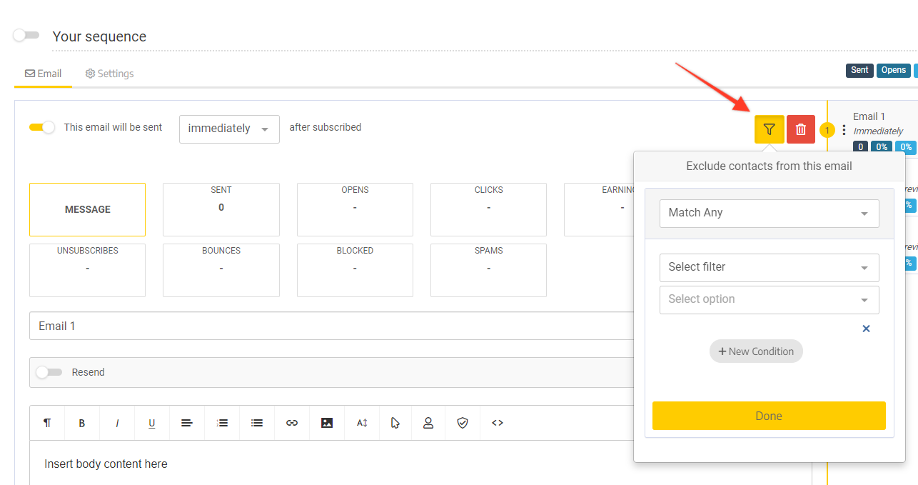 How to create an email sequence / drip series / autoresponder