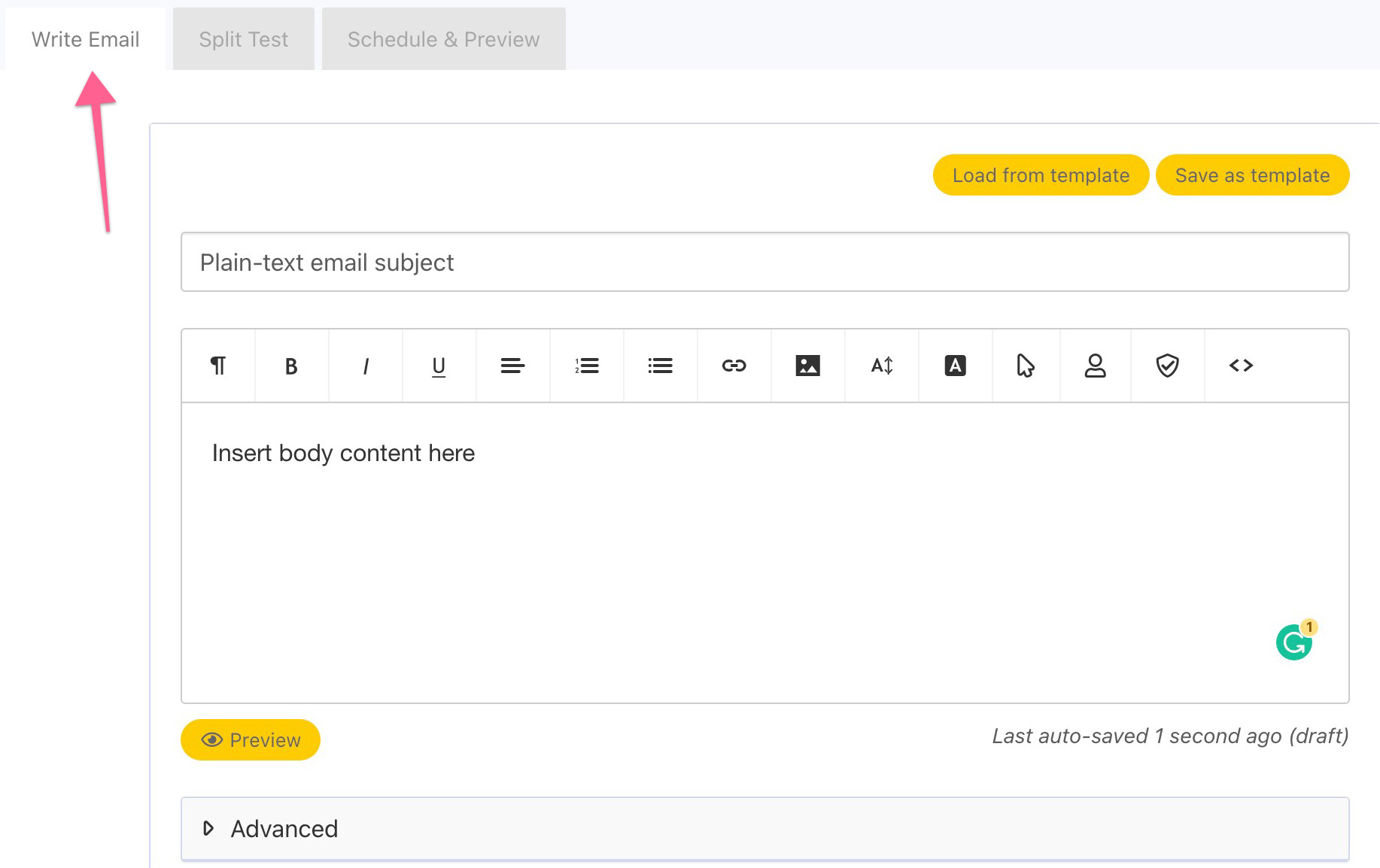 How to create a plain-text style email