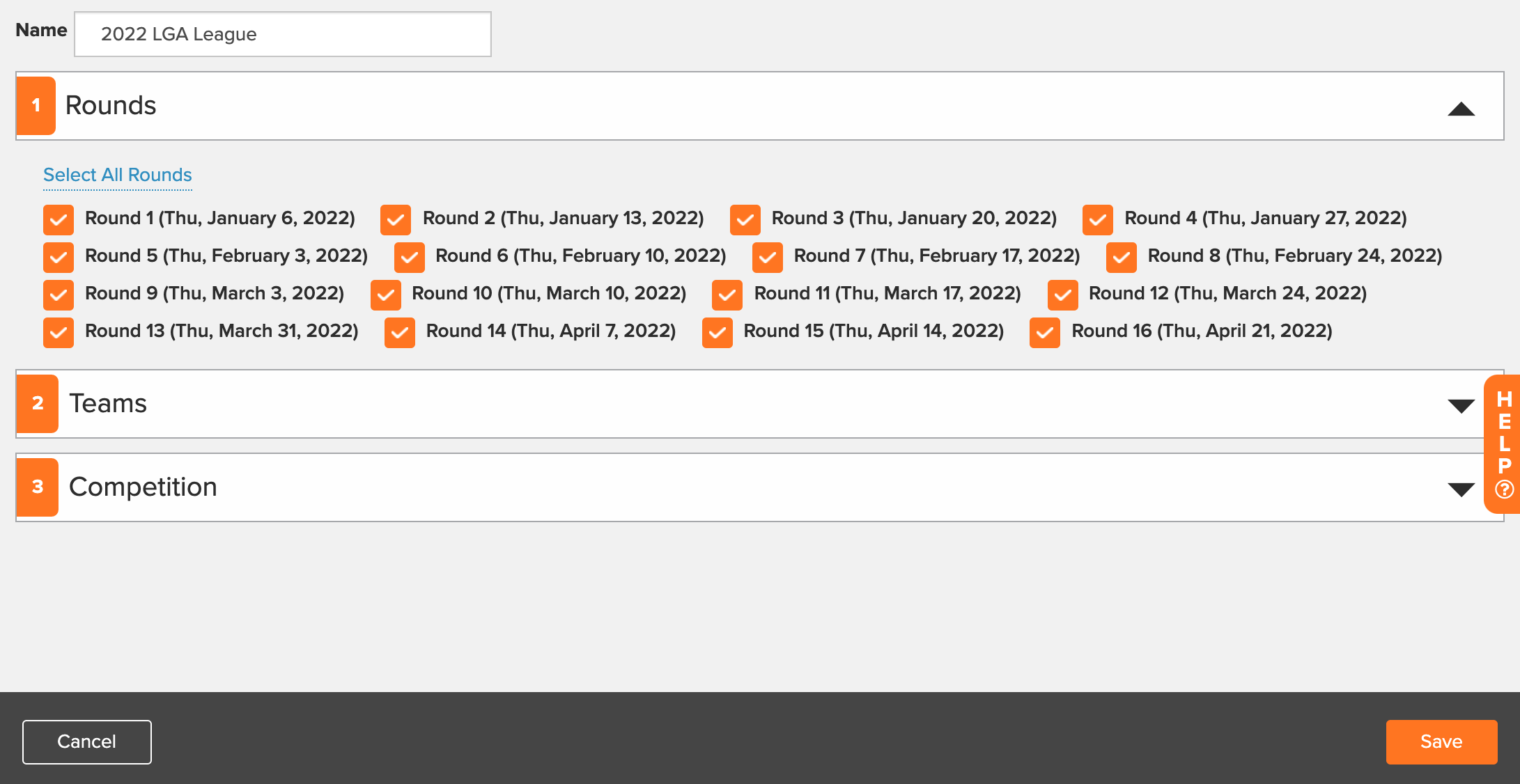 League Tournaments Setup Tool (Best Team Player Round Robin Matchups)
