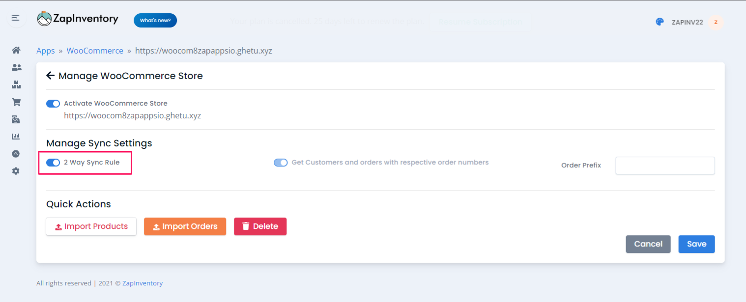 Woocommerce 2 way sync