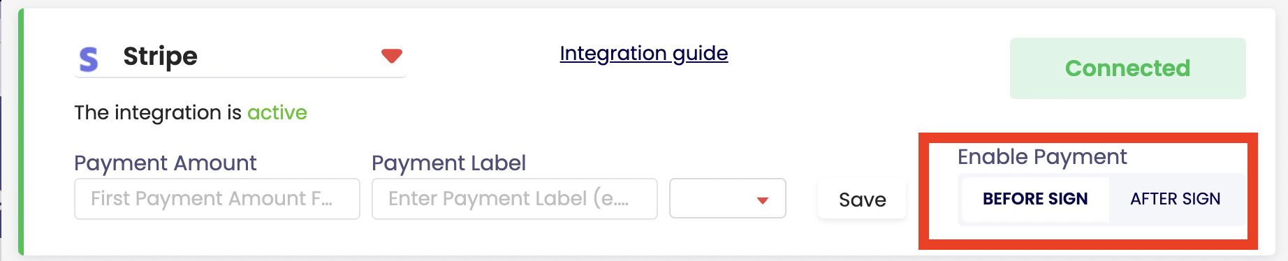 How to take payments before or after signing a proposal?