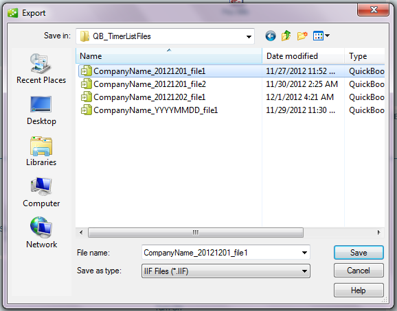How do I export timer files?