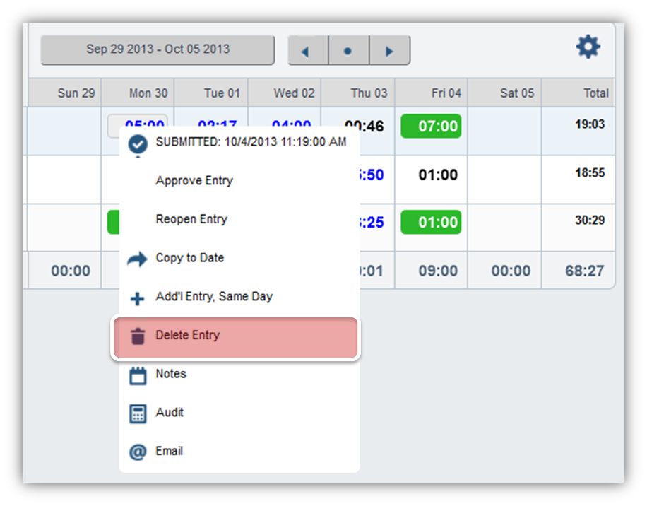 How Do I Delete A Time Entry 