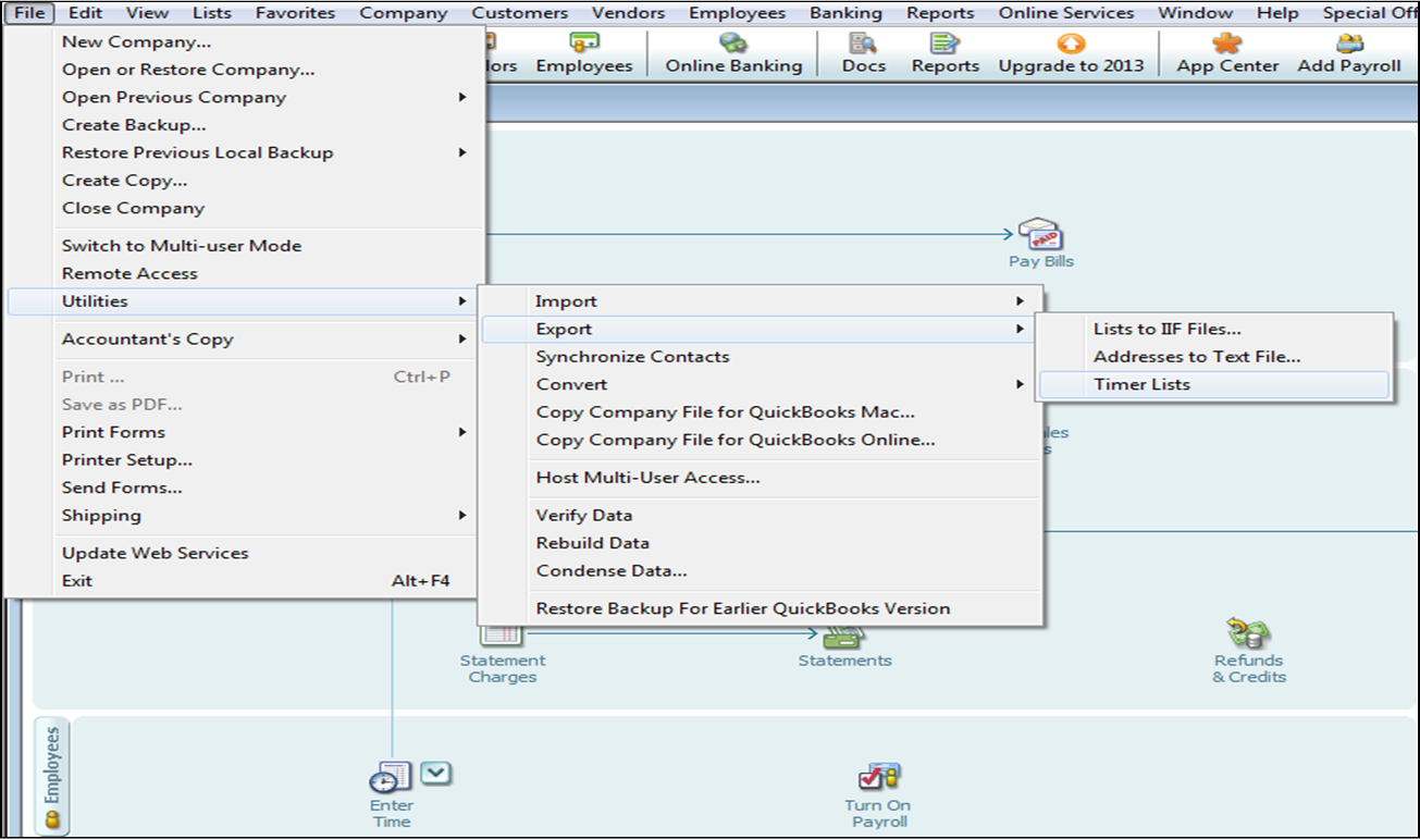 How do I export timer files?