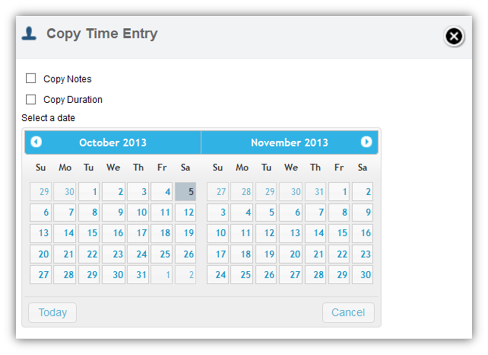 How do I copy time entries and time rows?