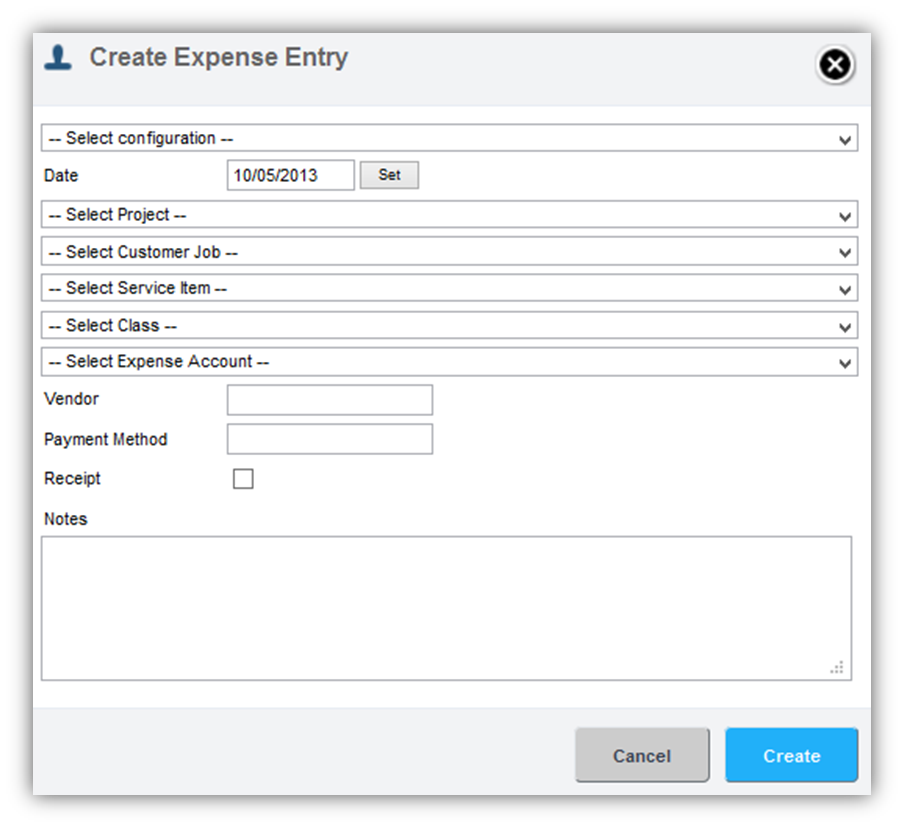 How do I create a new expense entry?