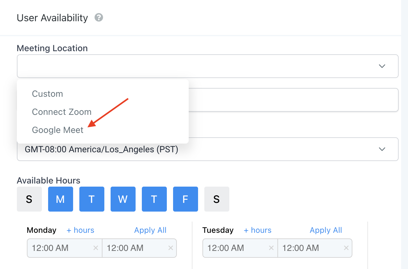 Google Meet Calendar Integration