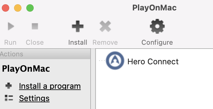 Running Hero Connect Micro Edition on a Mac using PlayonMac