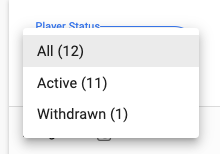 Player Statuses (Cancelled, Withdrawn, Waitlist)