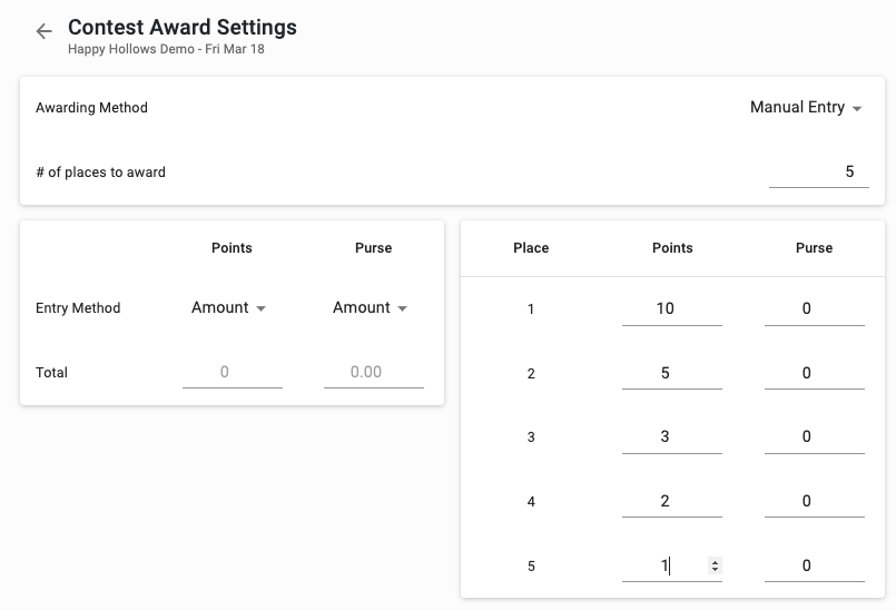 Award Multiple Contests