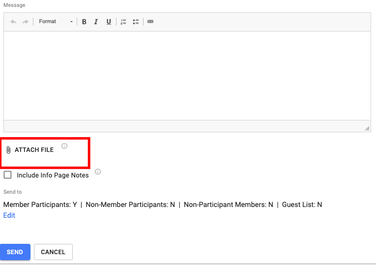 Attach File Notification Attach files for Email Communication