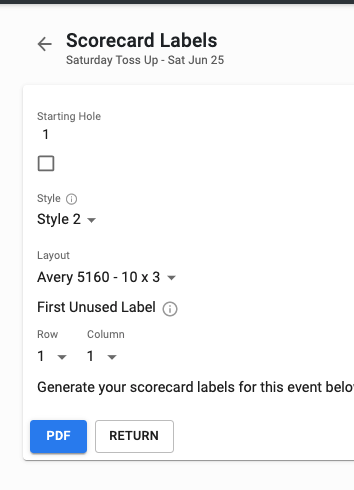 Sticker Scorecards Scorecard Labels